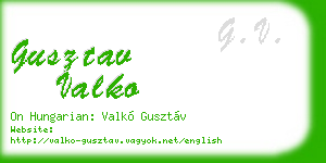 gusztav valko business card